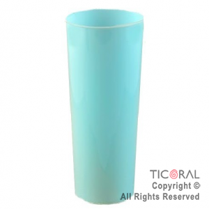 VASO TRAGO LARGO PP KV CELESTE PASTEL 280CC X 10